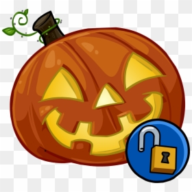 Club Penguin Pumpkin Head, HD Png Download - pumpkin icon png