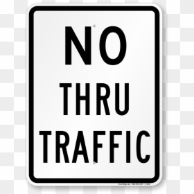No Thru Road Sign, HD Png Download - no parking png