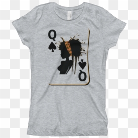 Ice Hockey T Shirt Girls, HD Png Download - queen of spades png