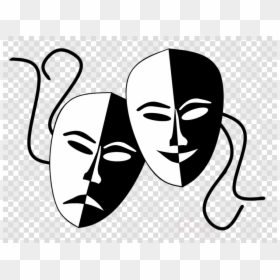 Comedy And Tragedy Masks Png, Transparent Png - the mask png