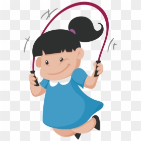 Girl Skipping Png, Transparent Png - rope vector png