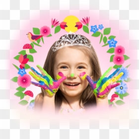 Kids With Painted Hands, HD Png Download - spa party png