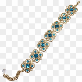 Vintage Kjl Kenneth Jay Lane Aqua Blue Crystal Bracelet - Body Jewelry, HD Png Download - blue crystal png