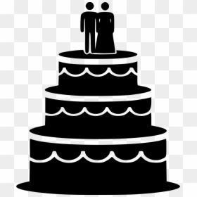 Wedding Cake Icon Transparent Background, HD Png Download - cake silhouette png