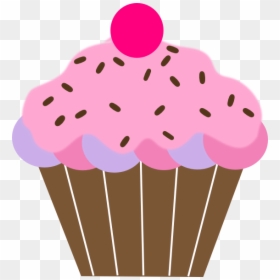 Pink Cupcake Clipart, HD Png Download - cake silhouette png