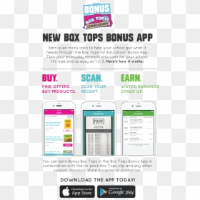 New Box Tops Bonus App, HD Png Download - box top png