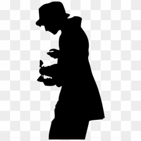 Man With Hat Silhouette Png, Transparent Png - png shadow