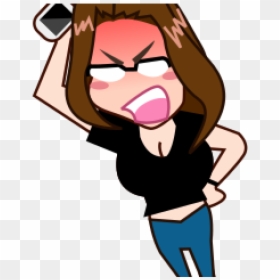 Angry Girl Cartoon Png, Transparent Png - angry girl png