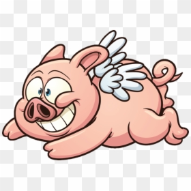 Cartoon Flying Pig, HD Png Download - miss piggy png