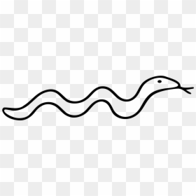 Long Black And White Clipart, HD Png Download - snake silhouette png