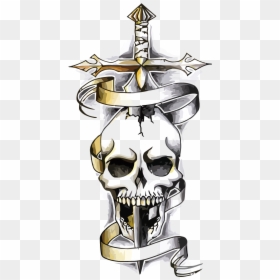 Skull And Dagger Tattoo Designs, HD Png Download - snake silhouette png