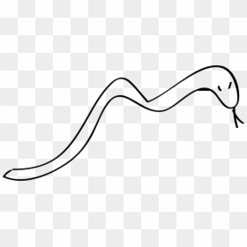 Line Art, HD Png Download - snake silhouette png