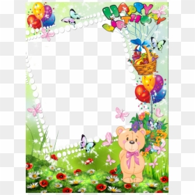 Happy Birthday Photo Frames For Kids, HD Png Download - happy birthday frames and borders png