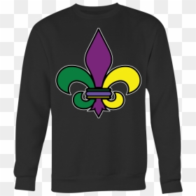 Long-sleeved T-shirt, HD Png Download - mardi gras crown png