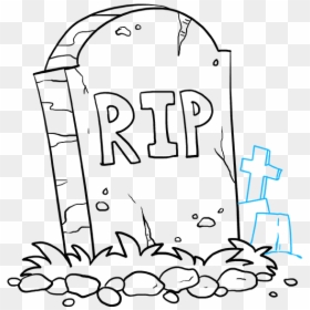 Tombstone Drawing, HD Png Download - tomb stone png