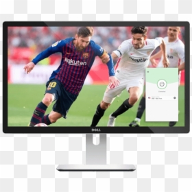 Messi Hat Trick Vs Sevilla, HD Png Download - la liga png