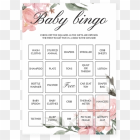 Editable Baby Bingo Template, HD Png Download - bingo card png
