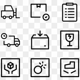 Black And White Icons Png, Transparent Png - black box outline png
