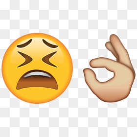 Ok Emoji Png, Transparent Png - weary emoji png