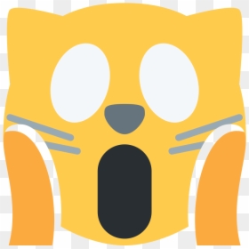 Surprised Cat Emoji Png, Transparent Png - weary emoji png