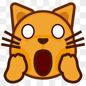 Cat Open Mouth Clipart, HD Png Download - weary emoji png