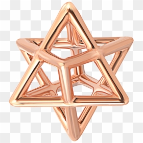 Rose Gold Star Png, Transparent Png - merkaba png