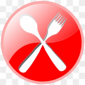 Red Spoon And Fork Logo, HD Png Download - knife icon png