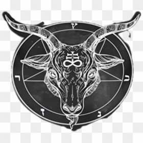 Goat Trippy Tattoo, HD Png Download - pentagram.png