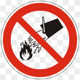 Do Not Extinguish With Water, HD Png Download - forbidden sign png