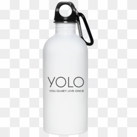 Steel White Water Bottle, HD Png Download - yolo png