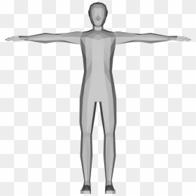 Low Poly Human Body Model, HD Png Download - 3d person png