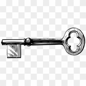 Key Black And White, HD Png Download - old key png