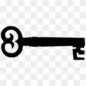 Old Fashioned Key Silhouette, HD Png Download - old key png