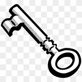 Line Art Of Key, HD Png Download - old key png