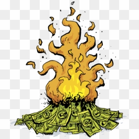 Money Burning Clip Art, HD Png Download - money on fire png