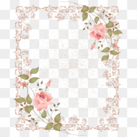Simple Floral Design Background, HD Png Download - vintage floral border png