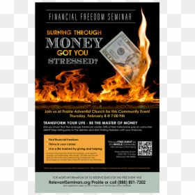 Flyer, HD Png Download - money on fire png
