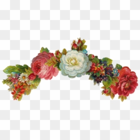Mama Mary With Flower, HD Png Download - vintage floral border png
