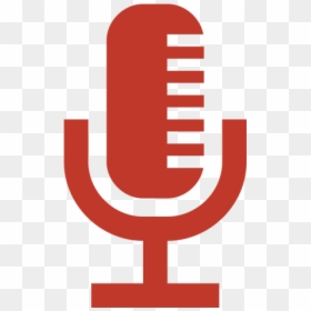 Red Mic Icon Png, Transparent Png - recording sign png