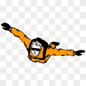 Skydiving Drawing Png, Transparent Png - skydiver png