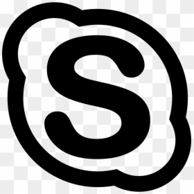 Black Skype Icon Png, Transparent Png - skype.png