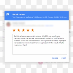 Screenshot, HD Png Download - google review icon png