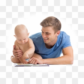Baby And Dad Png, Transparent Png - baby sitting png