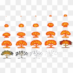 Nuclear Explosion Pixel Art, HD Png Download - explosion texture png