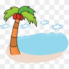 Florida Palm Trees Cartoon, HD Png Download - palm tree outline png