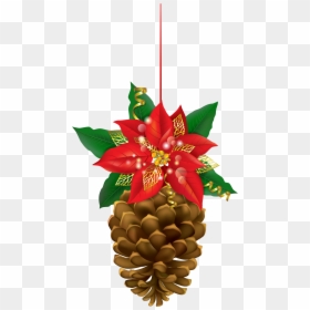 Christmas Pine Cone Clipart, HD Png Download - christmas card border png