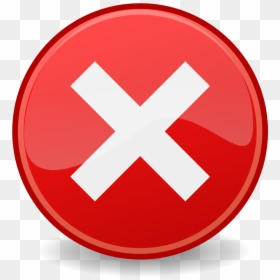 Red Circle X Icon, HD Png Download - not symbol png