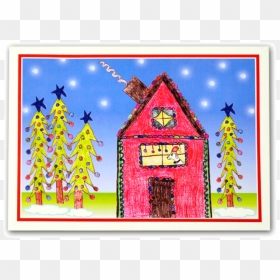 House, HD Png Download - blue christmas bow png