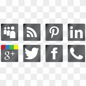 Social Media Icons Separate, HD Png Download - white social icons png