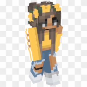 Yellow Aesthetic Minecraft Skins, HD Png Download - minecraft wallpaper png